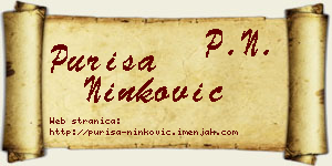 Puriša Ninković vizit kartica